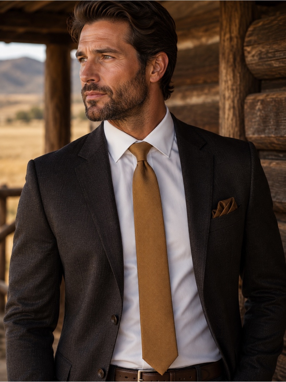 Branduce Classic Silk Brown Men's Tie